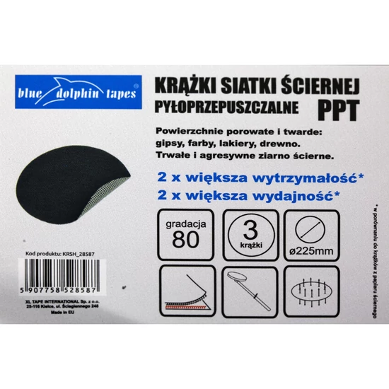 Blue Dolphin csiszolóháló PPT80 /225mm